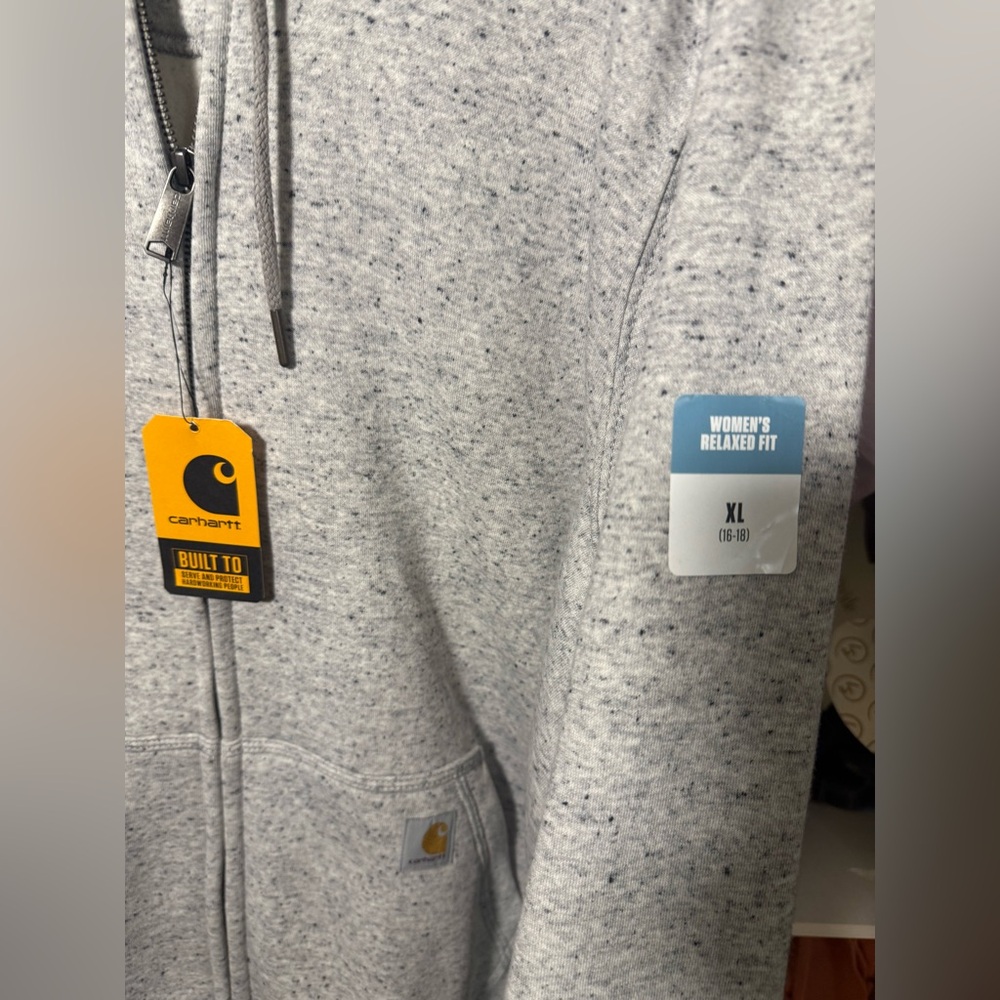 Carhartt Gray Full-Zip Hoodie - Picture 4 of 5